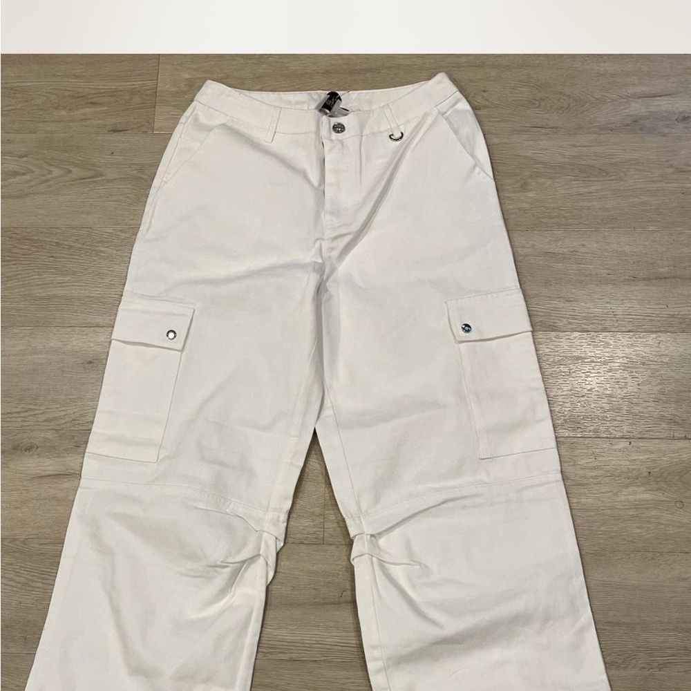 Princess Polly White Cargo Pants